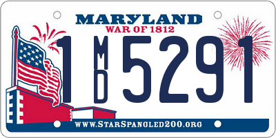 MD license plate 1MD5291