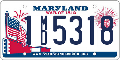 MD license plate 1MD5318