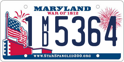 MD license plate 1MD5364