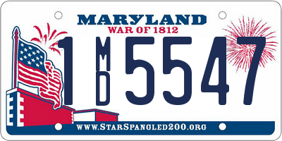 MD license plate 1MD5547