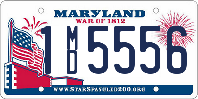 MD license plate 1MD5556