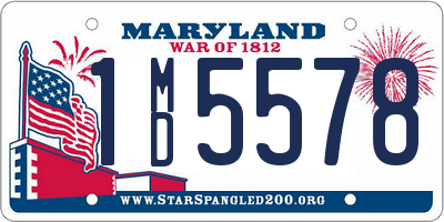 MD license plate 1MD5578