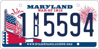 MD license plate 1MD5594
