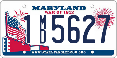 MD license plate 1MD5627