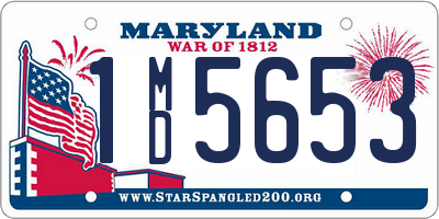 MD license plate 1MD5653
