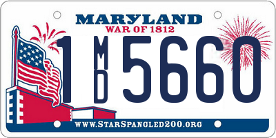 MD license plate 1MD5660