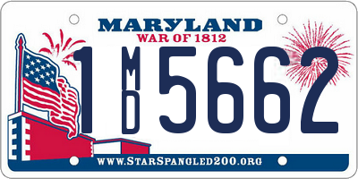 MD license plate 1MD5662