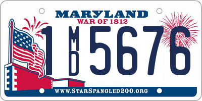 MD license plate 1MD5676