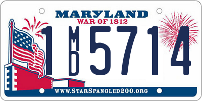 MD license plate 1MD5714