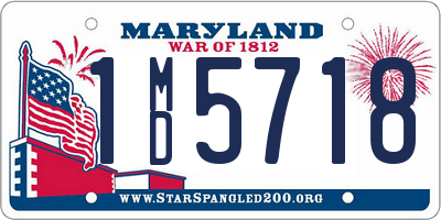 MD license plate 1MD5718