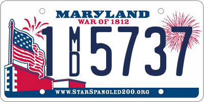 MD license plate 1MD5737