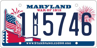 MD license plate 1MD5746