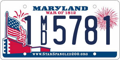 MD license plate 1MD5781