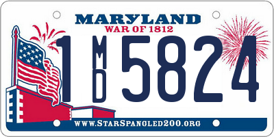 MD license plate 1MD5824