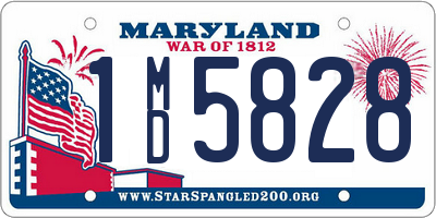 MD license plate 1MD5828
