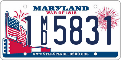 MD license plate 1MD5831
