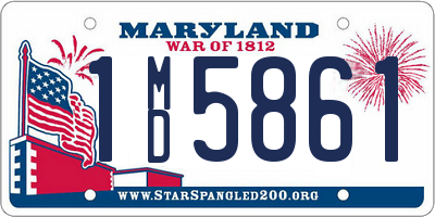 MD license plate 1MD5861