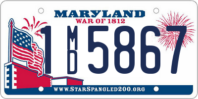MD license plate 1MD5867