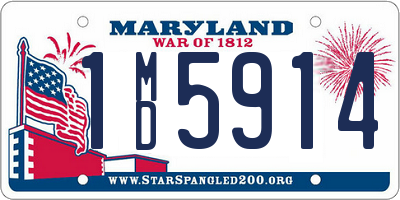 MD license plate 1MD5914