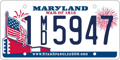MD license plate 1MD5947