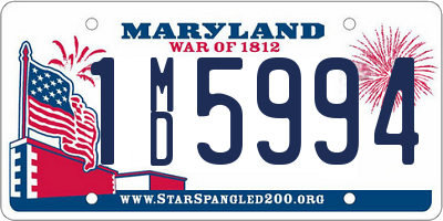 MD license plate 1MD5994