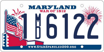 MD license plate 1MD6122