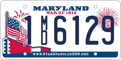 MD license plate 1MD6129