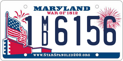 MD license plate 1MD6156