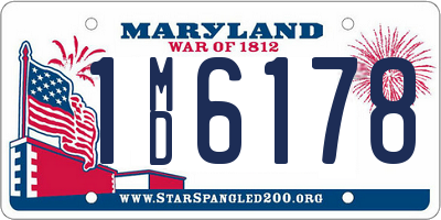 MD license plate 1MD6178