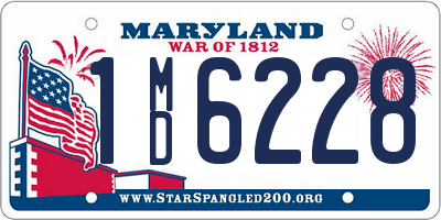 MD license plate 1MD6228