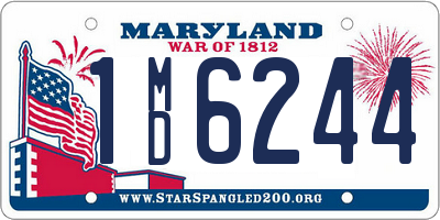 MD license plate 1MD6244