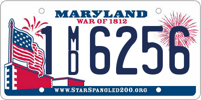 MD license plate 1MD6256