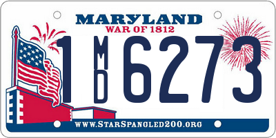 MD license plate 1MD6273