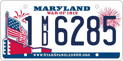 MD license plate 1MD6285