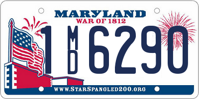 MD license plate 1MD6290