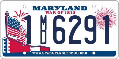 MD license plate 1MD6291