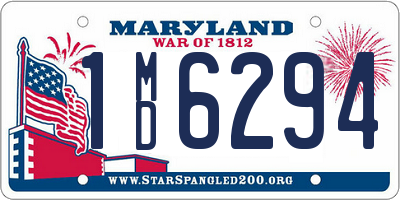 MD license plate 1MD6294