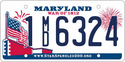 MD license plate 1MD6324