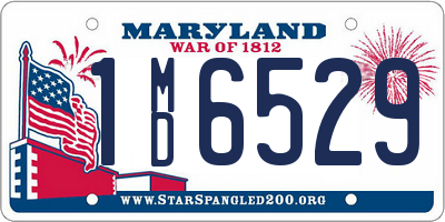 MD license plate 1MD6529