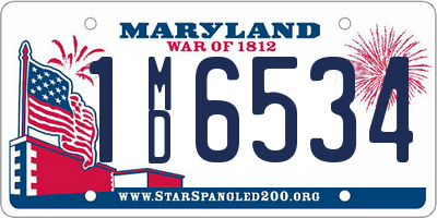 MD license plate 1MD6534