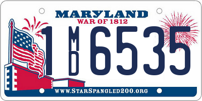 MD license plate 1MD6535