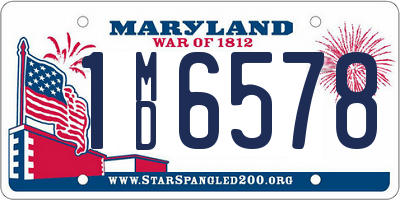 MD license plate 1MD6578
