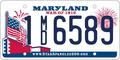 MD license plate 1MD6589