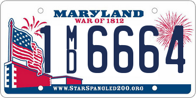 MD license plate 1MD6664