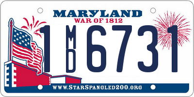 MD license plate 1MD6731
