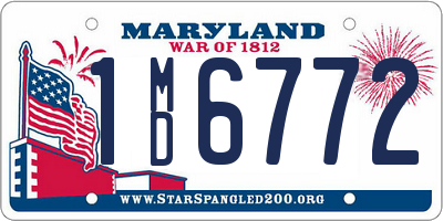 MD license plate 1MD6772