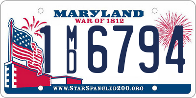 MD license plate 1MD6794