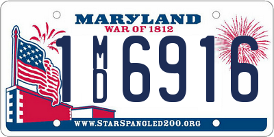 MD license plate 1MD6916