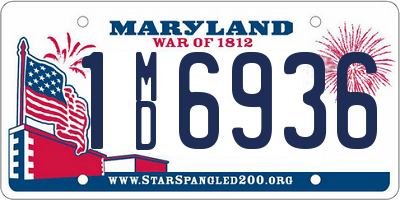 MD license plate 1MD6936