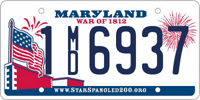 MD license plate 1MD6937